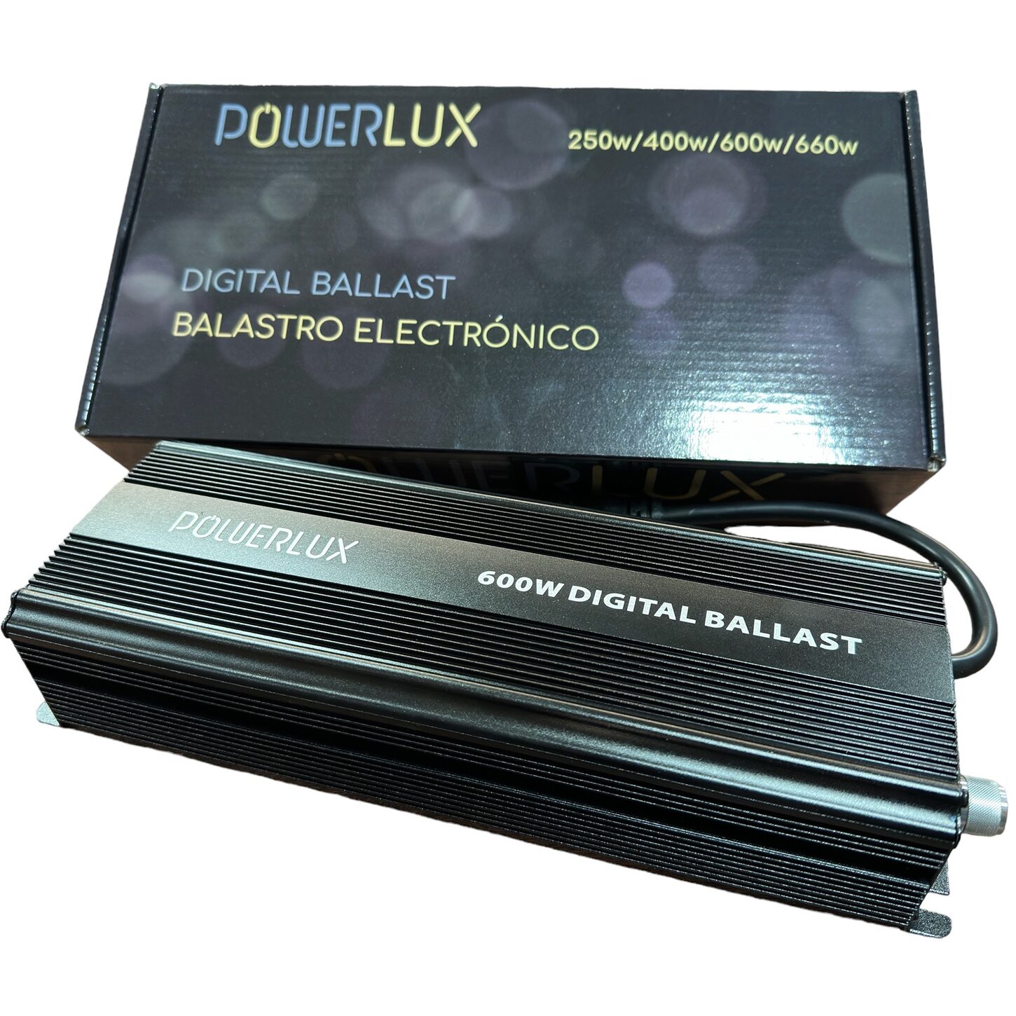Balastro Electrónico PowerLux 600W regulable con Potenciómetro — Powerlux