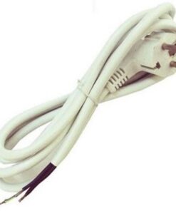 Cable Blanco + Clavija Inyectada 3x1.5mm 2m