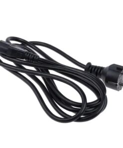 Cable Negro 3x1mm con Clavija Schuko + Clavija IEC Hembra C13 2m