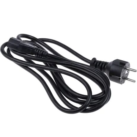 Cable Negro 3x1mm con Clavija Schuko + Clavija IEC Hembra C13 2m