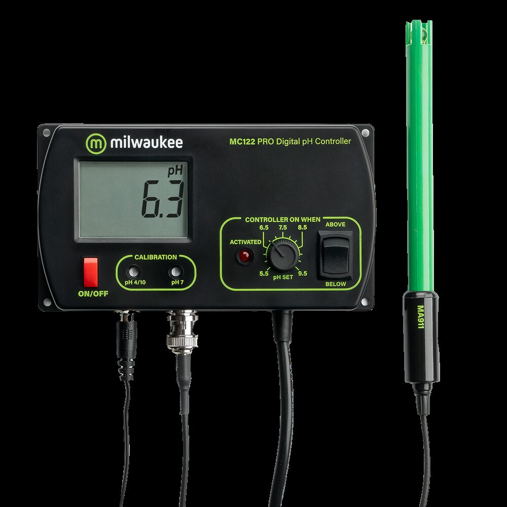 Controlador de PH MC122 (sin Bomba) Rango 0,0 a 14,0 pH — Milwaukee