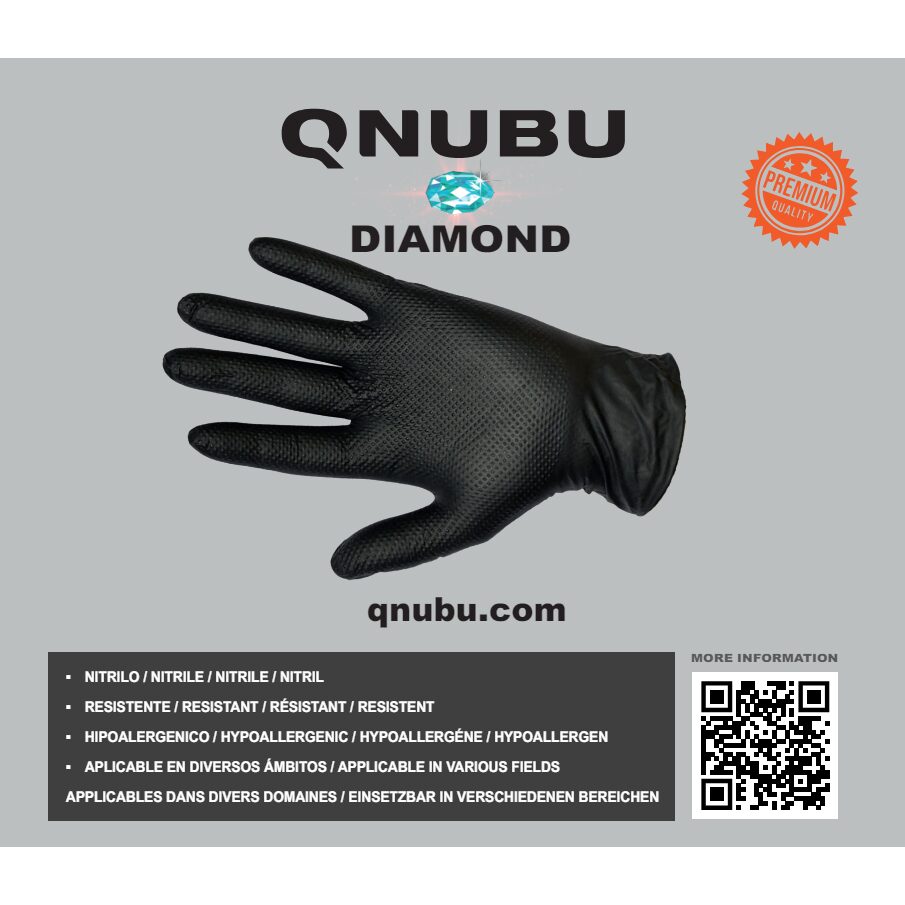 Guantes de nitrilo profesionales Qnubu Diamond (200 Uds.) — Qnubu