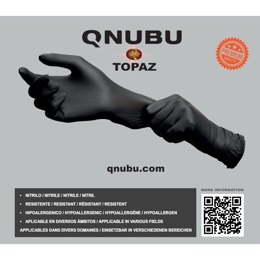 Guantes de nitrilo profesionales Qnubu Topaz (300 uds) — Qnubu