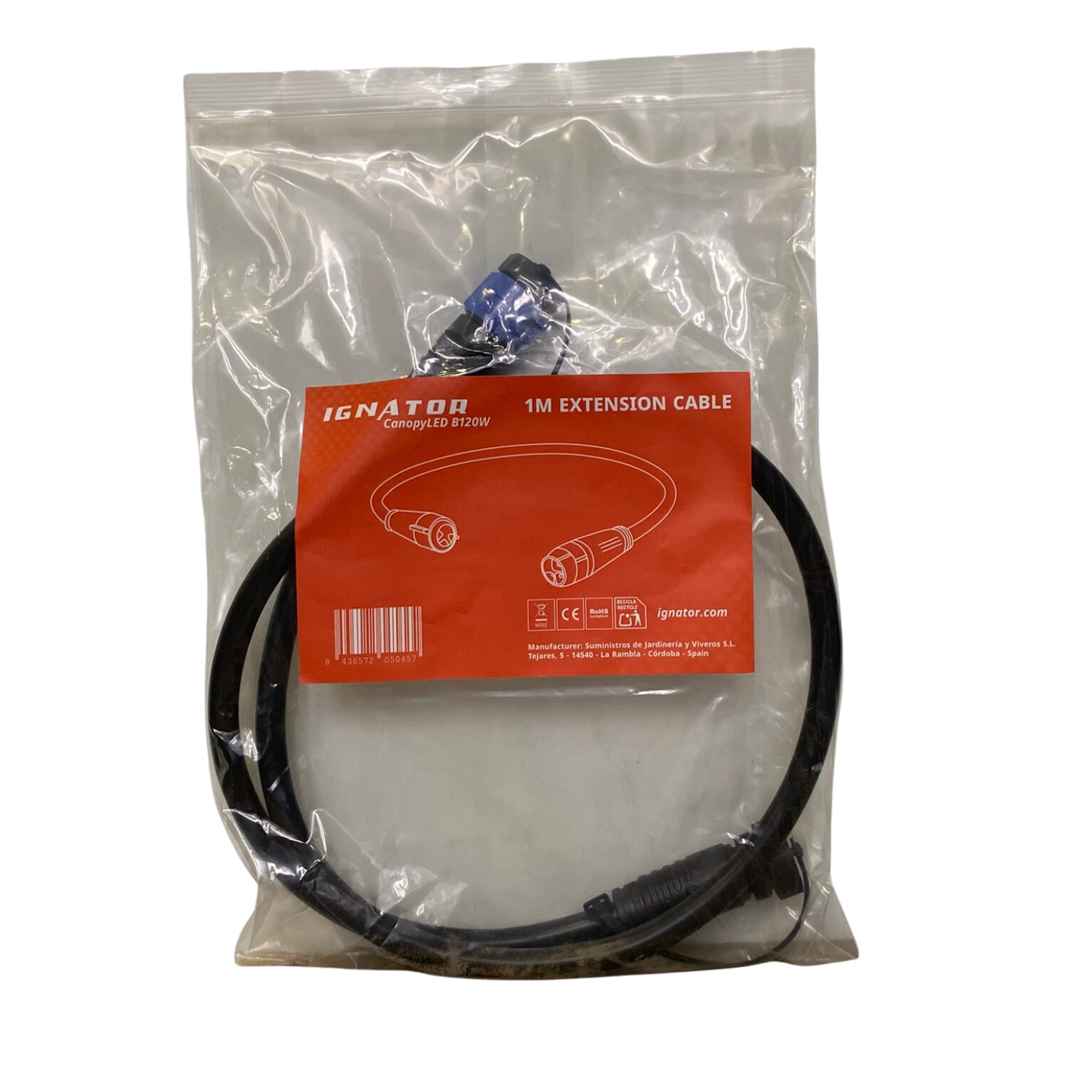 Ignator CanopyLED B120W 1 metros Cable extensión entre equipos — Ignator Ignator CanopyLED B120W 1 metros Cable extensión entre equipos — Ignator