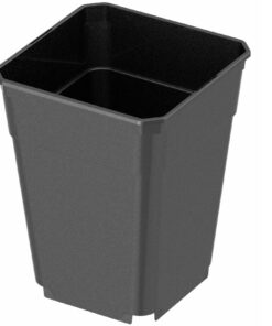 Maceta Alber Cuadrada Negra (Bolsa 85 Uds.) — Alber