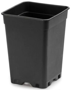 Maceta Cuadrada Reforzada Inundacion Negra Auto 26x26x37,5cm 18L (Pack 50Und)
