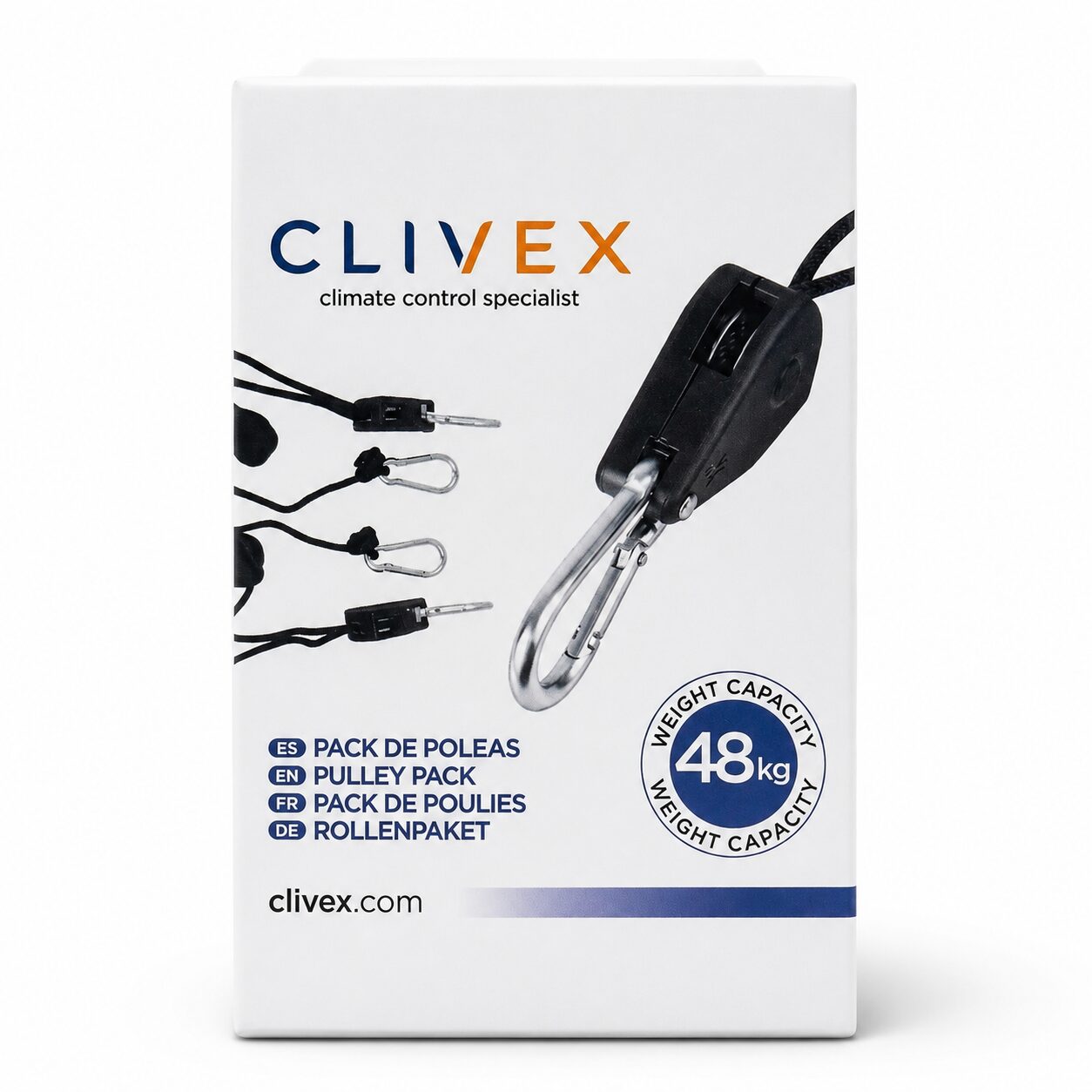 Pack de poleas Clivex 48Kg (Máximo por pareja) — Clivex