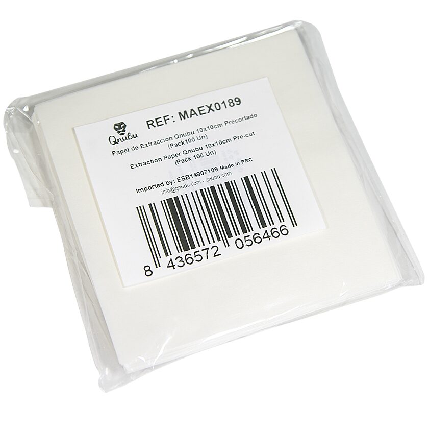 Papel de Extraccion Qnubu 10x10cm Precortado (Pack 100Und) — Qnubu