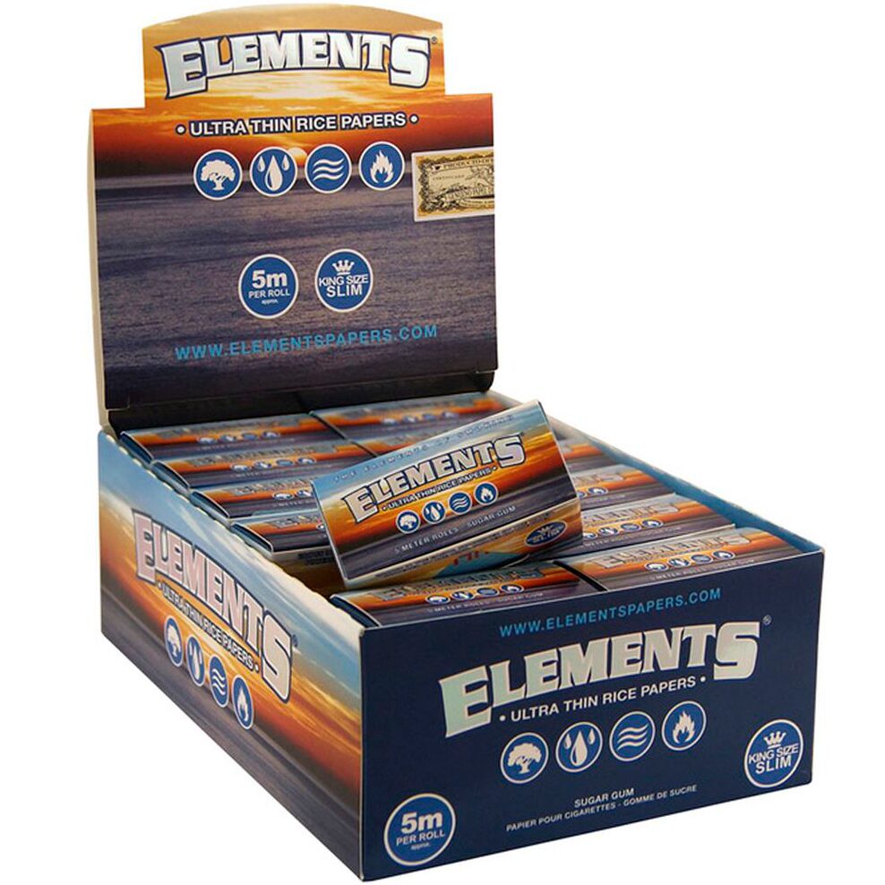Papel de Fumar Elements Rollo 5m en Caja de Plástico (10Und) — Elements