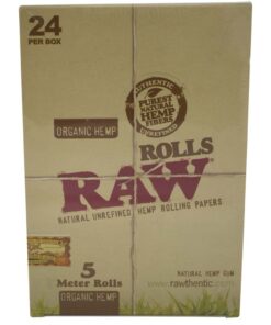 Papel de Fumar Raw Rolls Orgánico (24 Rollos de 5m) — RAW