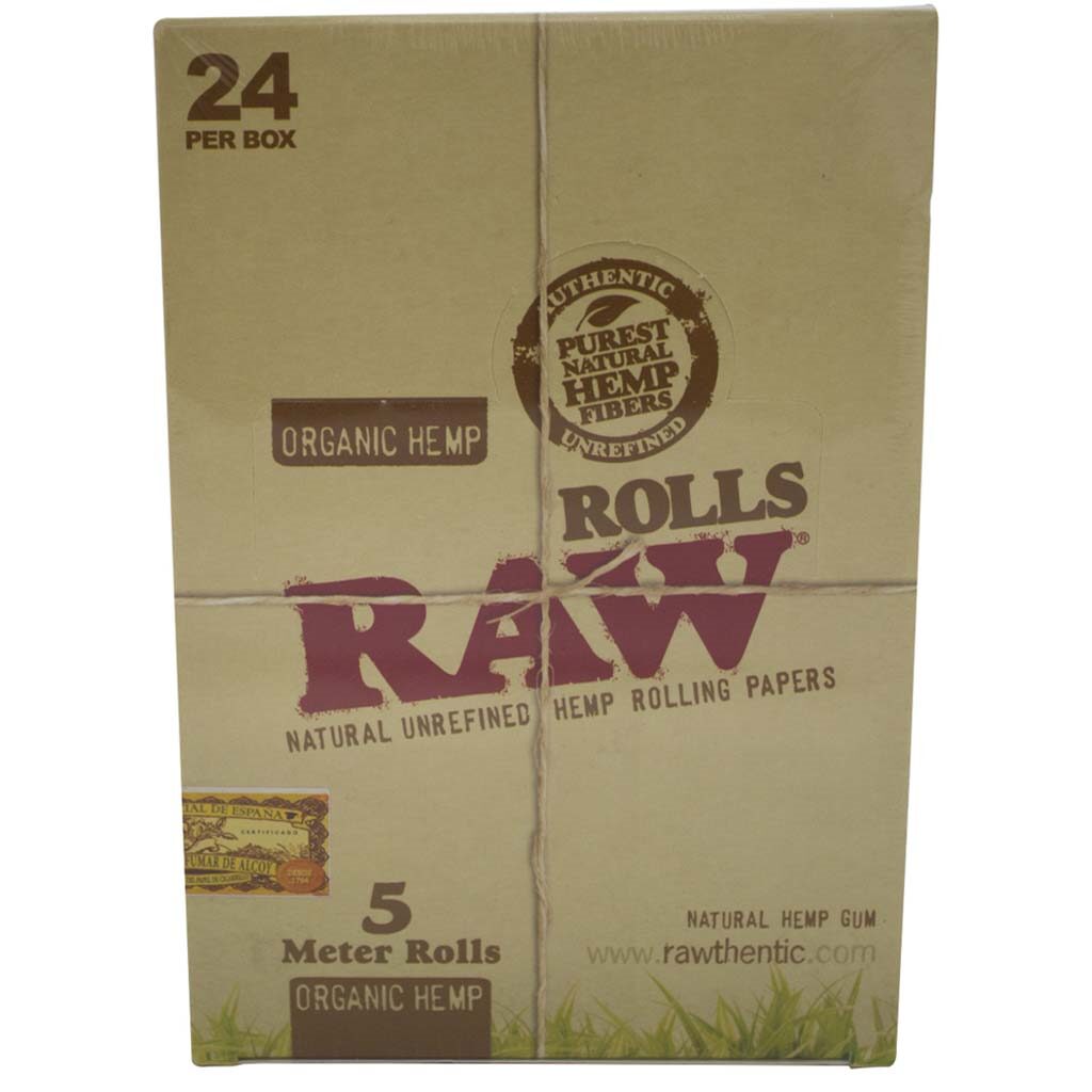 Papel de Fumar Raw Rolls Orgánico (24 Rollos de 5m) — RAW