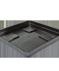 Plato Cuadrado Eco Negro con Soporte