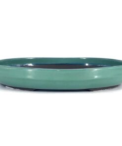 Plato Esmaltado Ovalado Azul 20cm