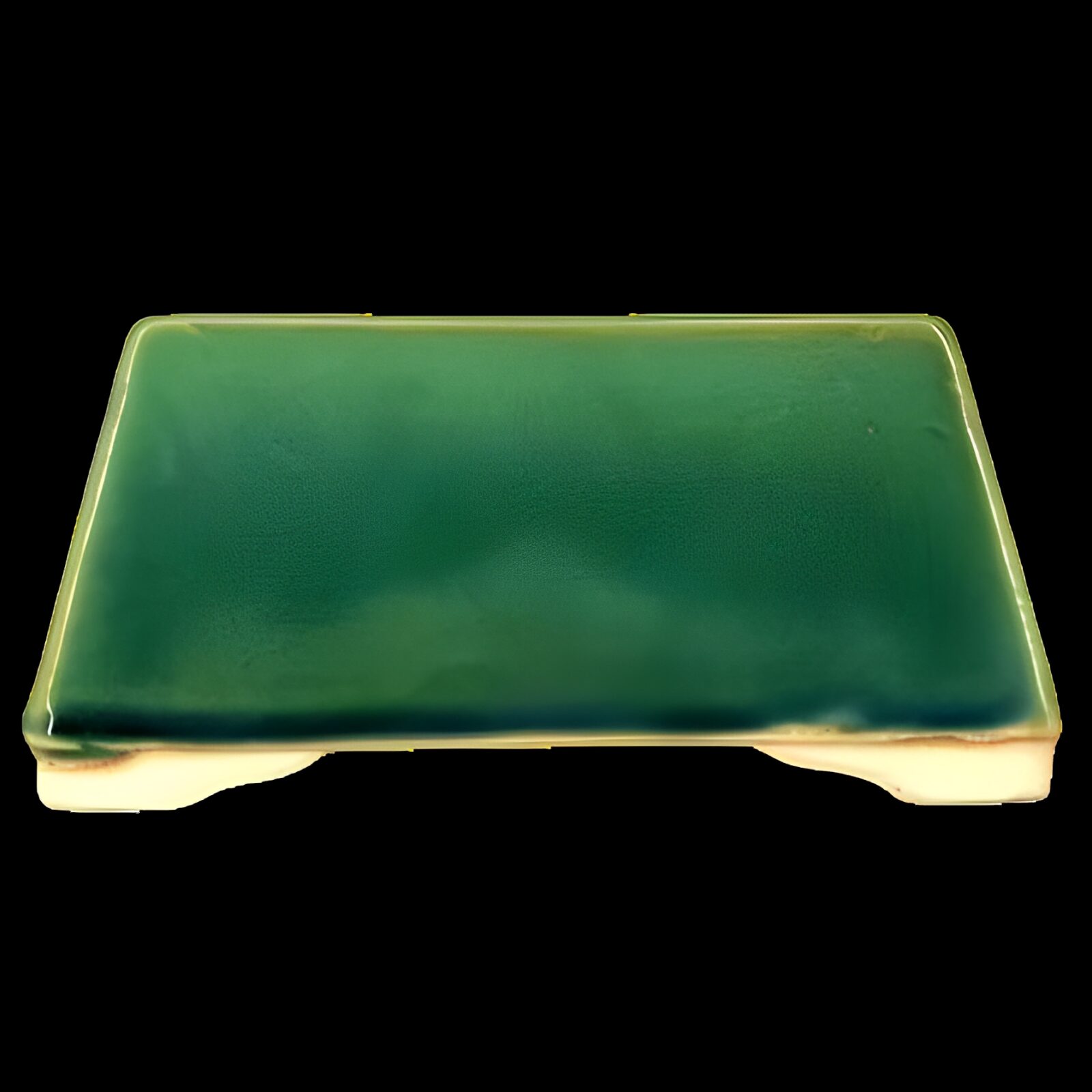 Tiesto Esmaltado Cuadrado Verde 13 x 13 x 8 cm