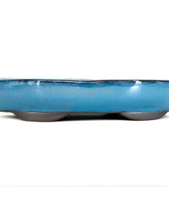 Tiesto Esmaltado Ovalado Azul 35 cm