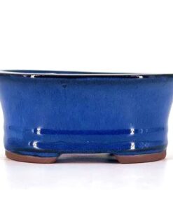 Tiesto Esmaltado Ovalado Azul Oscuro 25 x 19.5 x 10 cm